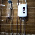 Rain Shower Set Portable Sink with Hot Water Electrical Heater Water for One Bathroom
