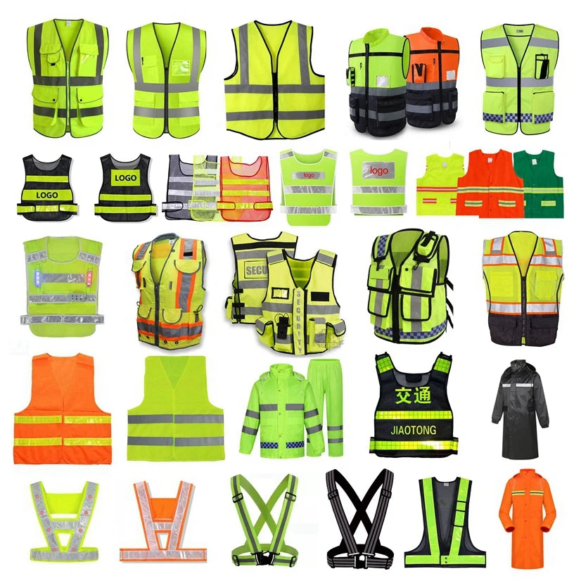Led Belt Luminous Fluorescence Reflective Cycling Jersey Oxford Raincoat Long Sleeves Reflective Safety Vest