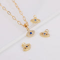 INS Style Zircon EvilEye Pendants 18k Gold Plated Long Lasting Color Preserving Lucky Charms Necklace Pendant