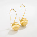 Fashion Sterling Silver 925 Hoops Earring Gold Plated Jewelry Brush Ball Design Custom Bulk Earrings Women Wholesale