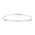 Hot Sale 316L Stainless Steel 45*2mm Glossy Long Stick Chain Link Rectangular Bracelet for Women