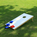 4'x2' Wood Color Cornhole Game with Plywood Pine Wood Carrying Case & Set of 8 Bags Optional LED Lights