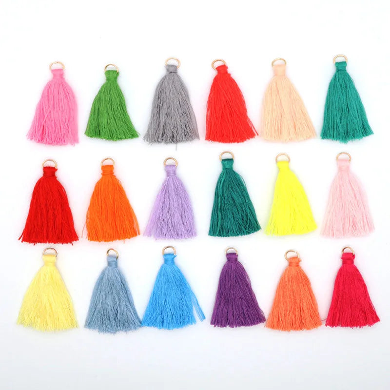 20color Cotton Thread 4.5cm Mini Tassel Diy Jewelry Making Supplies Earrings Necklace Finding Fringe Trim Pendants Small Tassels