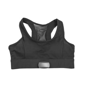 Chileaf VST300 Black Smart Sports Vest for Women with Full Cup Heart Rate Monitoring Back Adjustable Tank Top Nylon + Spandex