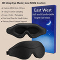 3D Contoured Sleep Mask with 100% Blackout Ultra Lightweight Comfort Adjustable Fit OEM Custom MOQ 100 Pcs