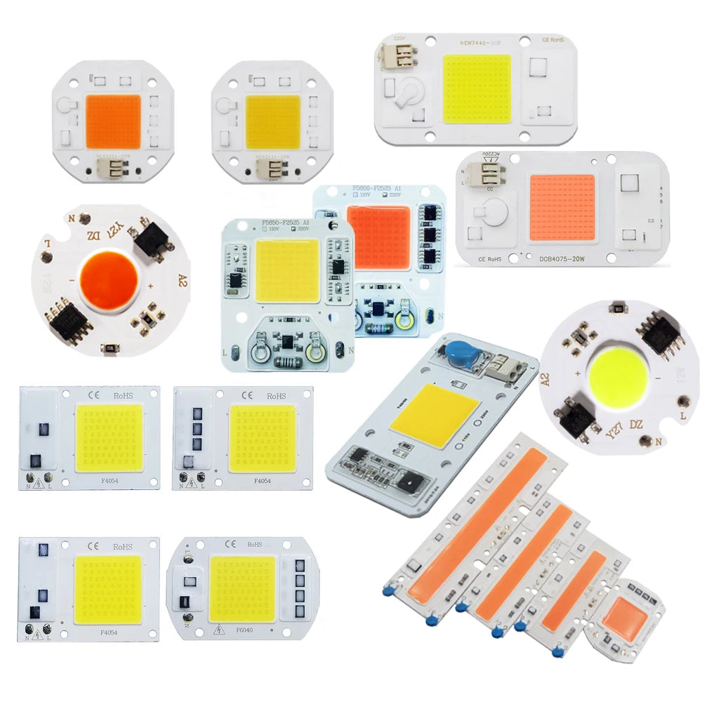 High Power DOB LED COB Module Smart IC Driverless Free Soldering for AC220V Floodlight 50W 30W 20W