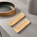 Eco-friendly Trend Custom Logo Pocket Size Bamboo Wide Tooth Comb Eco Friendly Bamboo Wooden Hair Comb