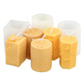 Cylinder Honeycomb Bee Silicone Mold Decorated Resin Molds Beehive Candle Mold for Homemade 3d Beeswax Candle Soaps Making