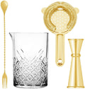 4-Piece Metal Cocktail Mixing Set Sustainable Bar Essentials for Professional Home Bartenders Custom Logo Available