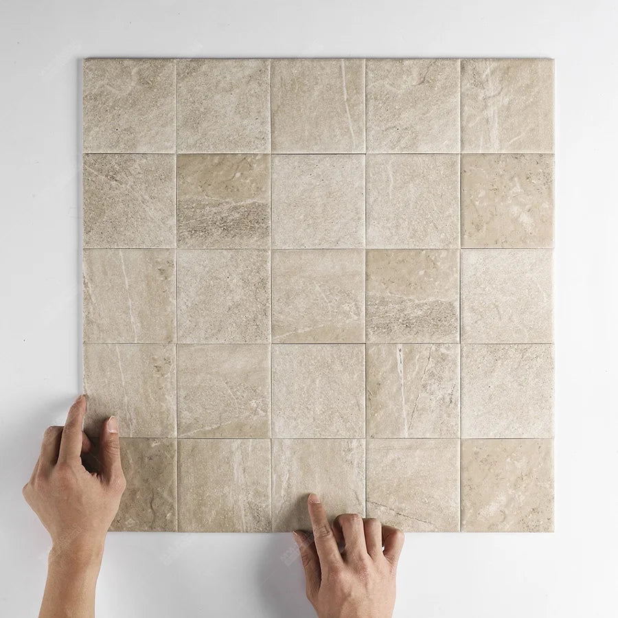 Wholesale Non-Slip 4x4 Square Modern Popular Marble Look Inkjet Print Glazed Sukabumi Bali Porcelain Mosaic Swimming Pool Tiles