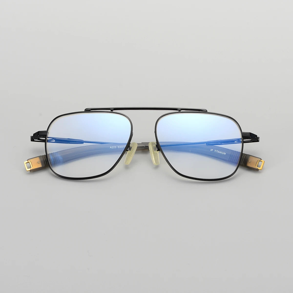 Factory Direct Sales High Quality Aviation DIT Titanium Unisex Myopia Large Frame Optical Eyeglass Frame Punk Style Pilot Shape
