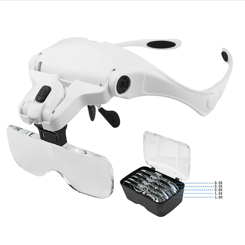 Wholesale Quality Beauty  Instrument Head Mounted  5X Eyelash Extension Dental Magnifying Glasses