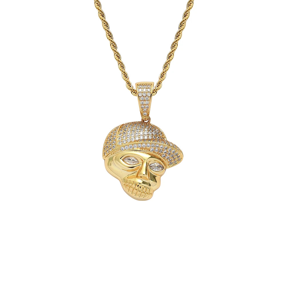 CN349  Brass Setting CZ Pendants Hip Hop Necklace Iced Out Jewelry