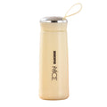 400ML Cheap Price Double Wall Glass Water Bottle with Unbreakable NICE Plastic Shell