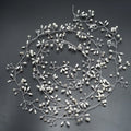 Bridal Silver Extra Long Pearl and Crystal Beads Bridal Hair Vine Wedding Head Piece Headband Hair Jewelry Hair Accessories