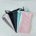 Satin Silk Storage Pouch Long Elegant Drawstring Bag for Eye Mask Jewelry Gift