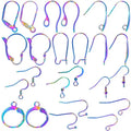 Stainless Steel Colorful Ear Hook and Loop Earrings Accessories Metal DIY Handmade Jewelry Personalized Jewelry
