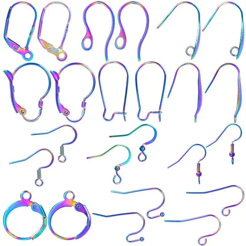 Stainless Steel Colorful Ear Hook and Loop Earrings Accessories Metal DIY Handmade Jewelry Personalized Jewelry
