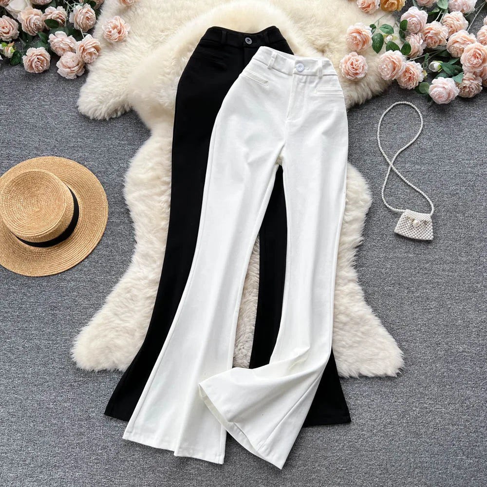 Winter Casual Wide Leg Long Pants Women High Waist Trousers Girls Outdoor Pants Wholesale
