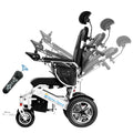2026 Hot Sale Aluminum Alloy Remote Control Power Folding Wheelchair Portable Reclining Electric Wheelchair for Adults