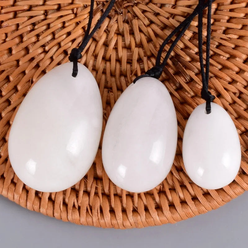 Huiying Nephrite Jade Yoni Eggs Set white jade Natural 2020 For Women Love Customized Logo