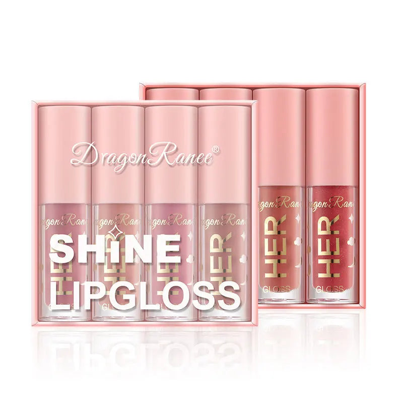 NEW Moisturizing Lip Glaze Transparent Toot Gloss Plump Moisturizing  Oil  Brightening Liquid 4pcs  Lip Gloss Set  HH