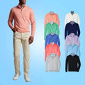 High Quality Mens 1/4 Zip Long Sleeve Sweatshirt Pockets Regular Fit Casual Outdoor Embroidered Anti-Wrinkle Windproof Custom