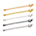 Stainless Steel Necklace Bracelet Extension Chains with Lobster Clasps for Jewelry Making
