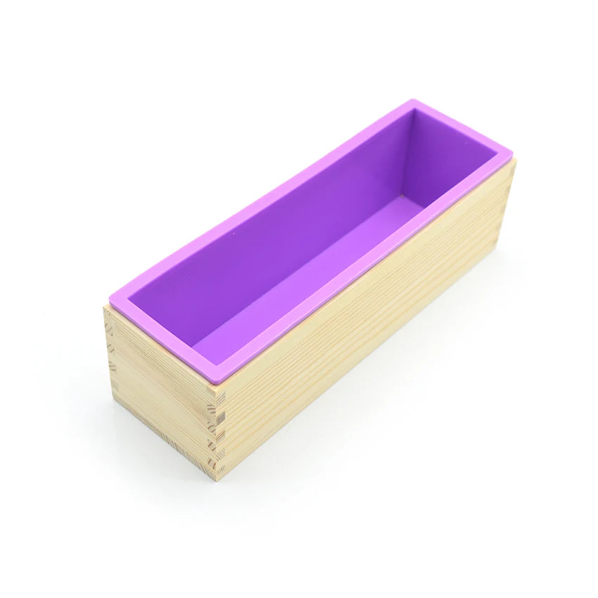 Custom logo Manual Silicone Soap Mold 1200ml Rectangular Soap Making Mold with Lid