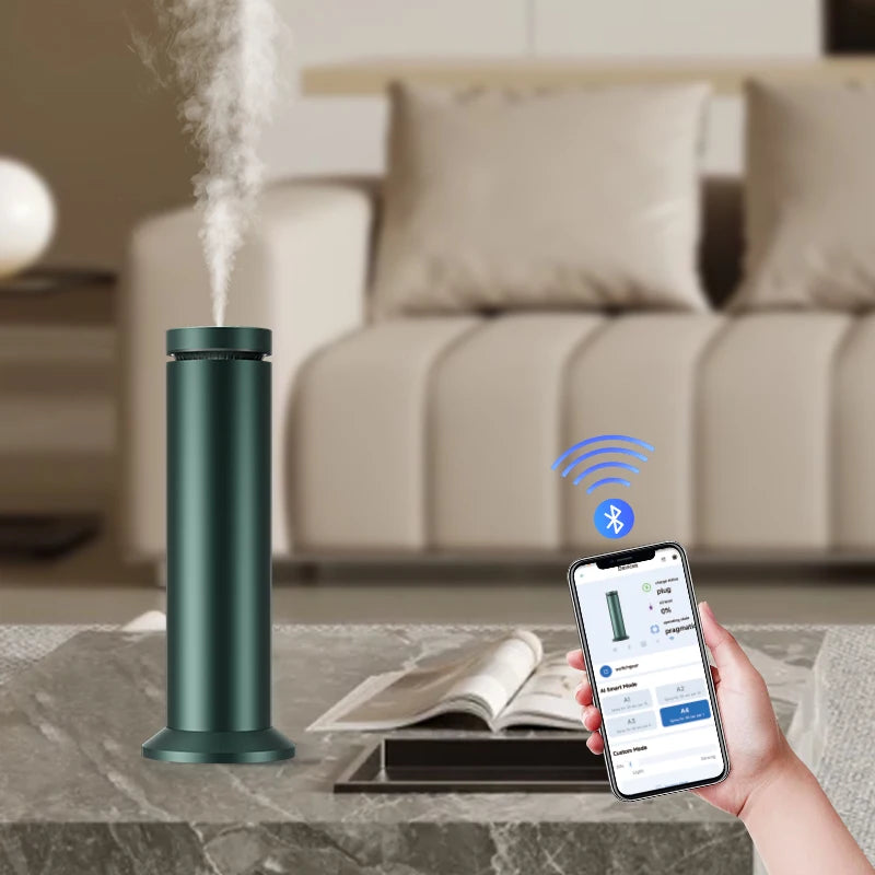 NEWIND 200ML Scent Aroma Diffuser APP Control Waterless Metal Diffuser Machine Portable Electric Installation