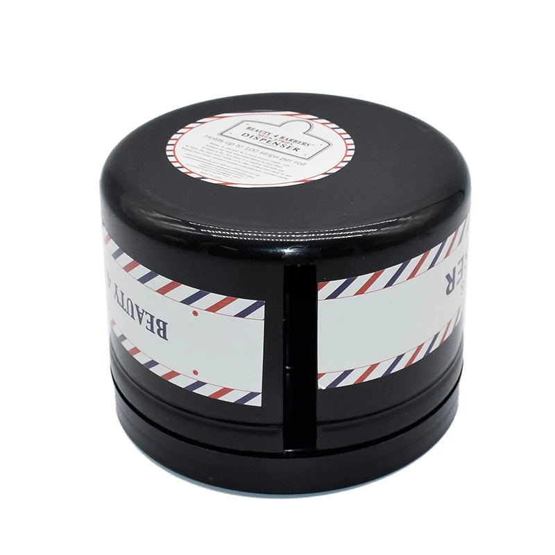 Custom Logo Durable Barber Tool Neck Paper Holder & Dispenser Black Plastic Box