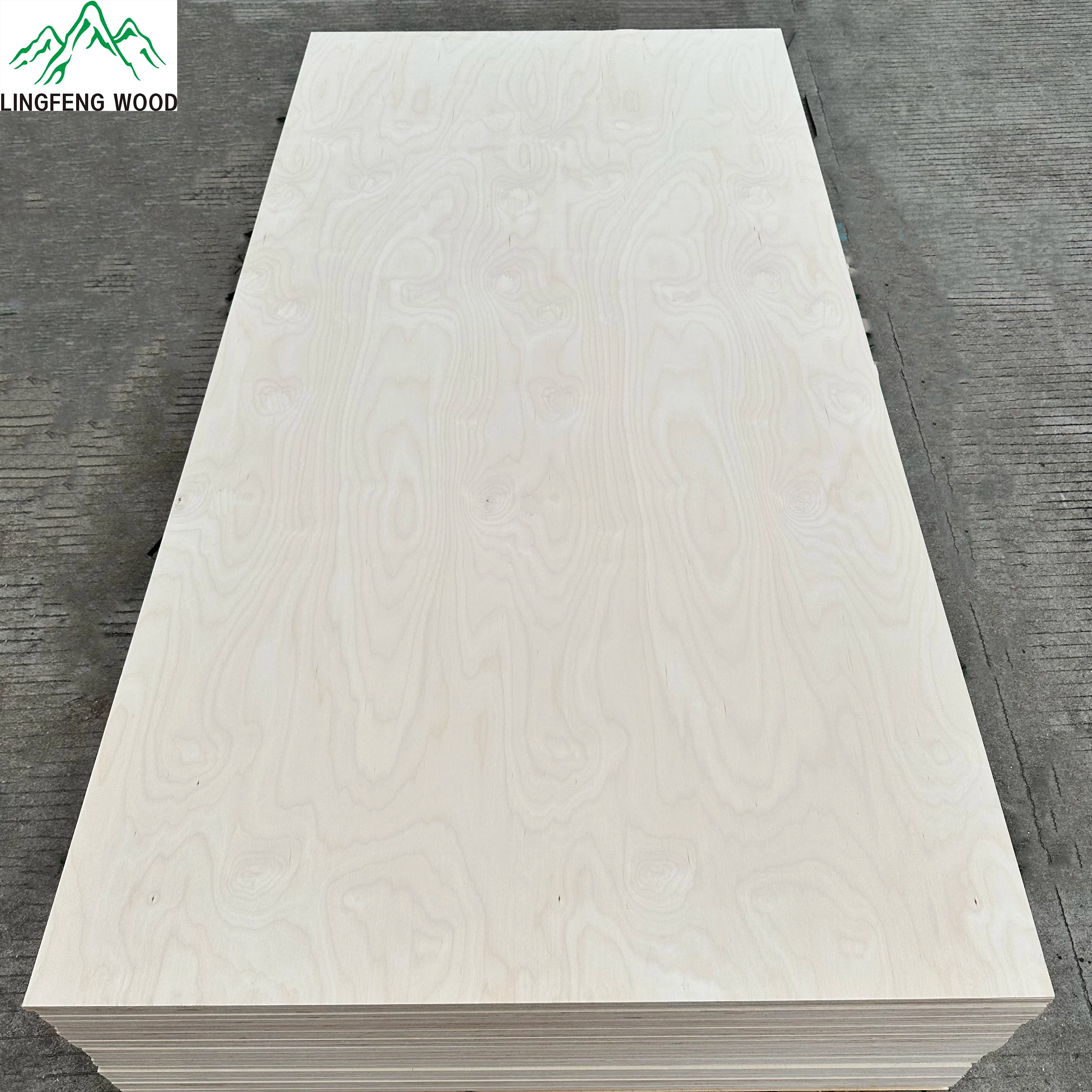 High Quality 100% Birch Plywood 4mm 6mm9mm12mm15mm18mm21mm24mm Laminated Board for Wardrobes Cabinets Display Cabinets