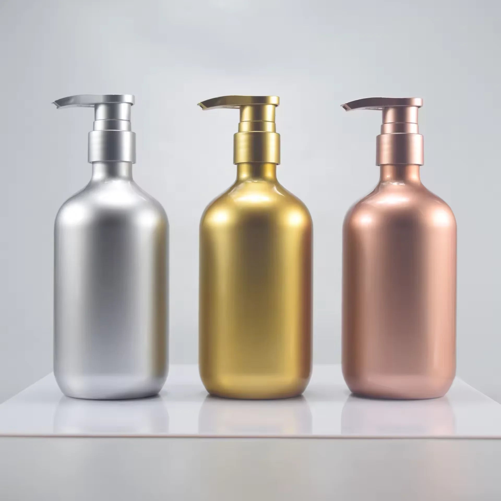 500ml Large Capacity Rose Gold/gold/silver Lotion Bottle Perfume Cosmetic Plastic Bottle Shampoo Hotel Luxury  Bottle