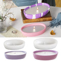 Gypsum Ship Type Storage Bowl Candle Cup Mold Oval Boat Storage Box Container Silicone Mold
