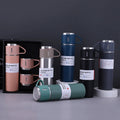 Wholesale Vacuum Flask Set 201/304 Stainless Steel Thermos Vacuum Flask Thermos Mug Gift Set Insulated Water Bottle With 3 Lids