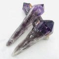 Natural Raw Purple Crystal Point Amethyst Rough Wand Tower Amethyst Backbone