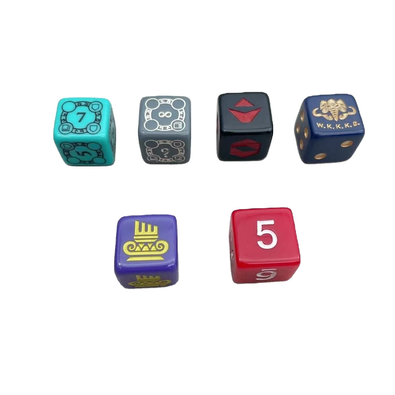 Custom 16mm Plastic Solid Bar Dice with Perfect Design Rounded Corner-for Your Gaming Needs