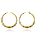 2023 Fashion New Gold Plated Hoop Earrings Dainty Simple Big Round Hoop Earrings for Women Girls