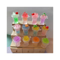 Kawaii Fruit Ice Cream Cup Resin Earring Charms Diy Findings Keychain Bracelets Pendant Crafts for Jewelry Making