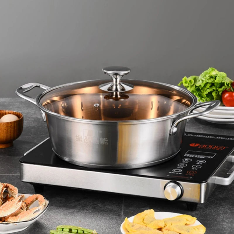 Household Cookware High Quality Soup Pot Ss304 Stainless Steel Nonstick Chinese Hot Pot for Cooking