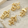 Brass Gold Plated Cute Pendants Charms for DIY Jewelry Making Necklace Bracelet Trendy Unisex Accessories