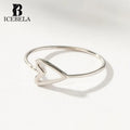 Wholesale Fine Jewelry Trendy Niche Minimalist Designer Custom Heart Hollow Out 925 Sterling Silver Rings for Women