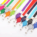 Variety Colors Retractable Lanyard Neck Strap Badge Holder Credit Card ID Holders Name Card Badge Clip Office Supplies