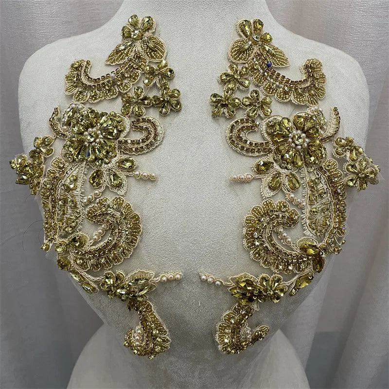 Luxury 3D Flatback Eco-Friendly Glass Rhinestone Beads for Clothing Corset Sewing Embroidery Wedding Accessories
