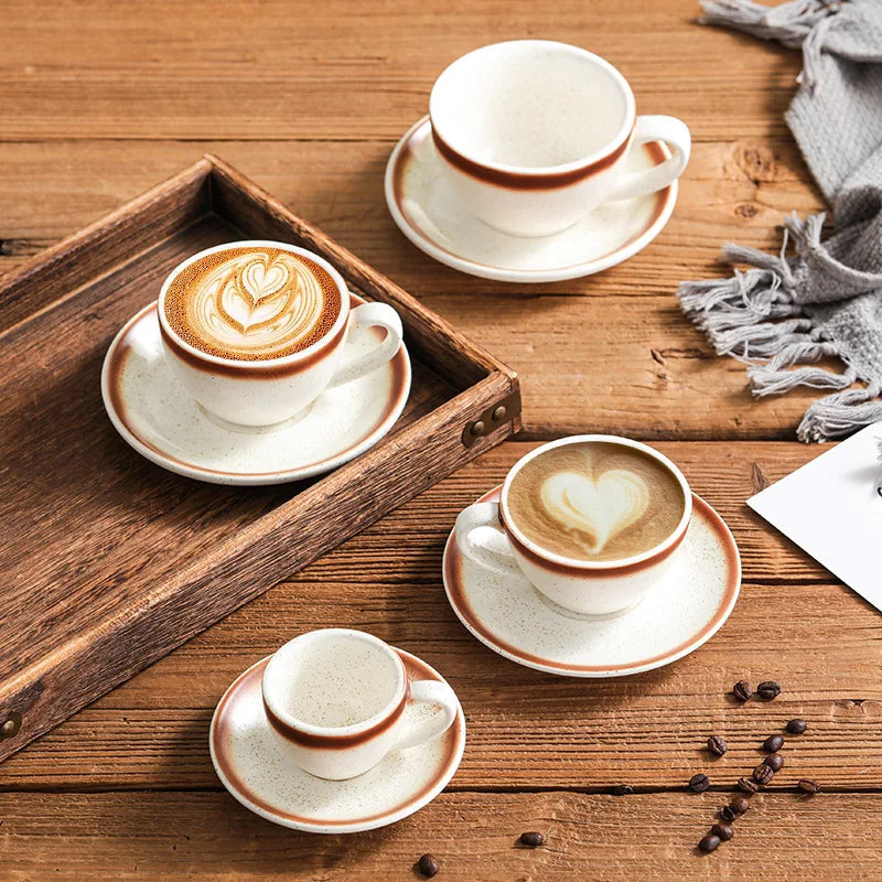 Retro Japanese Latte Cup Cappuccino Cup 75ml Espresso Mug