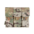 New Arrival 500D Nylon Outdoor Durable Camo Adjustable Mag Pouch Triple Front Flap Panel Tactical Pouch
