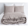 3-Piece Flat Linen Hotel Bedding Sets 100% Pure French Linen Duvet Cover Queen and Twin Sizes Woven Sheets for Home Use