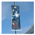 Promotion Custom Printed Logo Outdoor Events Displays Sublimation Campaign Advertising Double Sided PVC Street Light Pole Banner