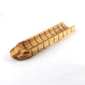French Baguette Bread Cutting Board Slotted Wood Bread Board With Scale