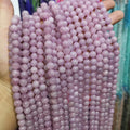 Natural 8MM Kunzite Loose Round Beads Crystal Energy Stone Healing Power for Jewelry Making